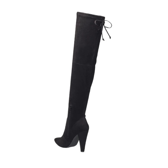 FRENCH CONNECTION Black Faux Suede Over the Knee Jordan Boot - Picture 3 of 16